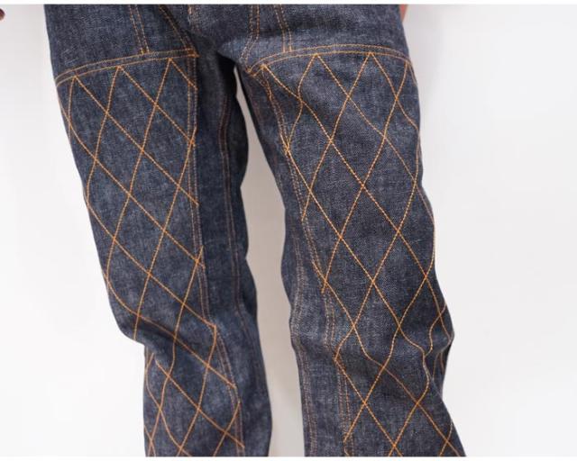 児島ジーンズ KOJIMA GENES 13oz ダイヤステッチ ダブルニーストレート ストレッチパンツ ジーンズ デニム 日本製 メンズ ワンウォッシュ RNB-107 送料無料_4