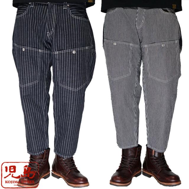 児島ジーンズ KOJIMA GENES ウォバッシュ＆ヒッコリー クロップドパンツ 日本製 メンズ ワンウォッシュ MadeinJapan RNB-1254 送料無料の通販は