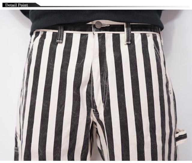 【完売品】児島ジーンズ KOJIMA GENES ペインターパンツ ストライプ 児島ジーンズ 公式通販 13oz バイカラー ストライプ ウォバッシュ