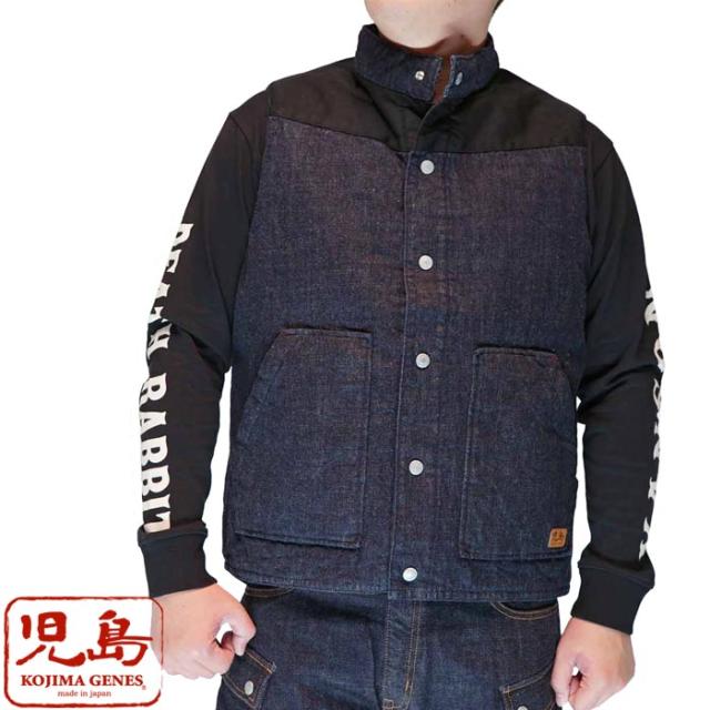 児島ジーンズ KOJIMA GENES ベスト 日本製 メンズ パディング ワンウォッシュ RNB-5048 送料無料