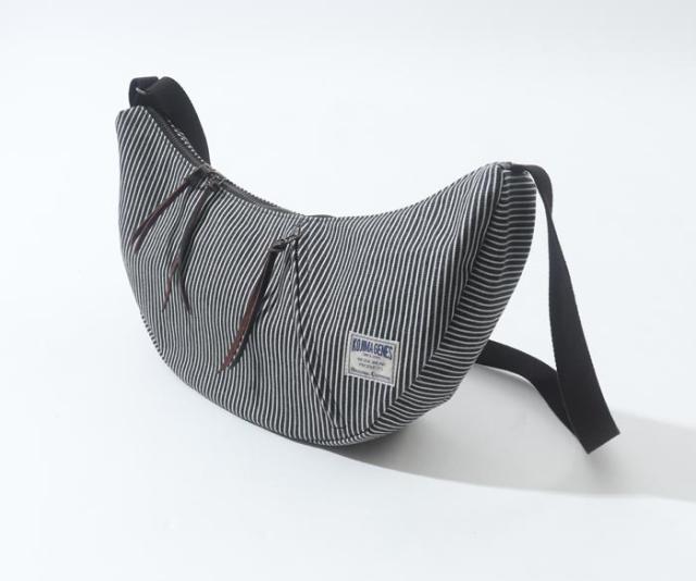 児島デニム KOJIMA GENES 三日月型 肩先 御徒面子 BAG 鞄 日本製 メンズ RNB-9002N 貨物輸送無料