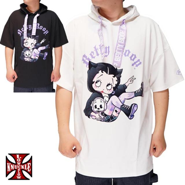 LOW BLOW KNUCKLE ローブローナックル ベティブープ コラボ パーカー 半袖 メンズ 小悪魔ベティ 523874 送料無料