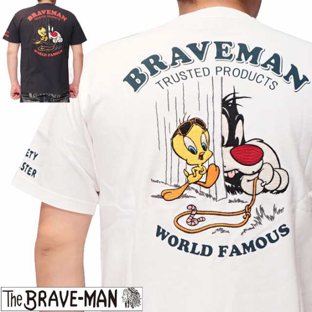 THE BRAVEMAN ブレイブマン ルーニーテューンズ コラボ Tシャツ 半袖 シルベスター＆トゥイーティー LTB-2308  送料無料の通販はau PAY マーケット 和柄販売のジーンズプラザ摩耶葛西店 au PAY マーケット－通販サイト