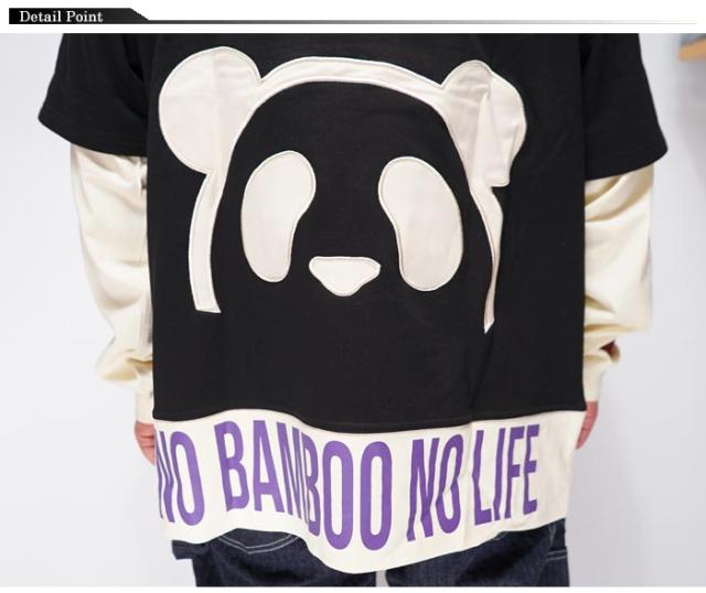 パンディエスタ PANDIESTA パーカー ビッグサイズ メンズ パンダ フェイクレイヤード 和柄 513951 送料無料_3