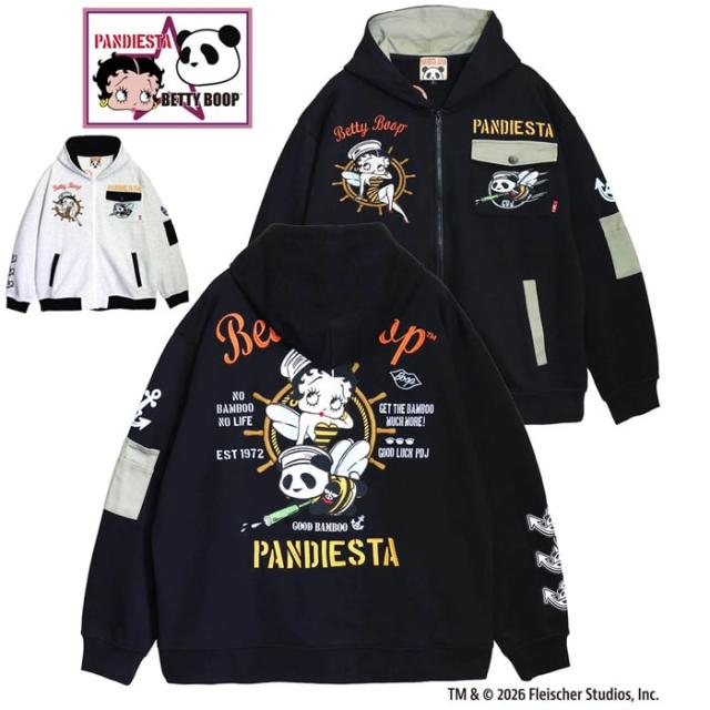 PANDIESTA パンディエスタ ベティブープコラボ パーカー メンズ パンダ MARIN BETTY 和柄 516600 送料無料