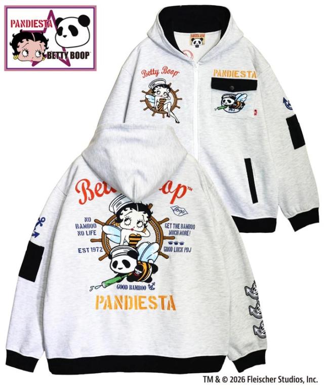PANDIESTA パンディエスタ ベティブープコラボ パーカー メンズ パンダ MARIN BETTY 和柄 516600 送料無料_2