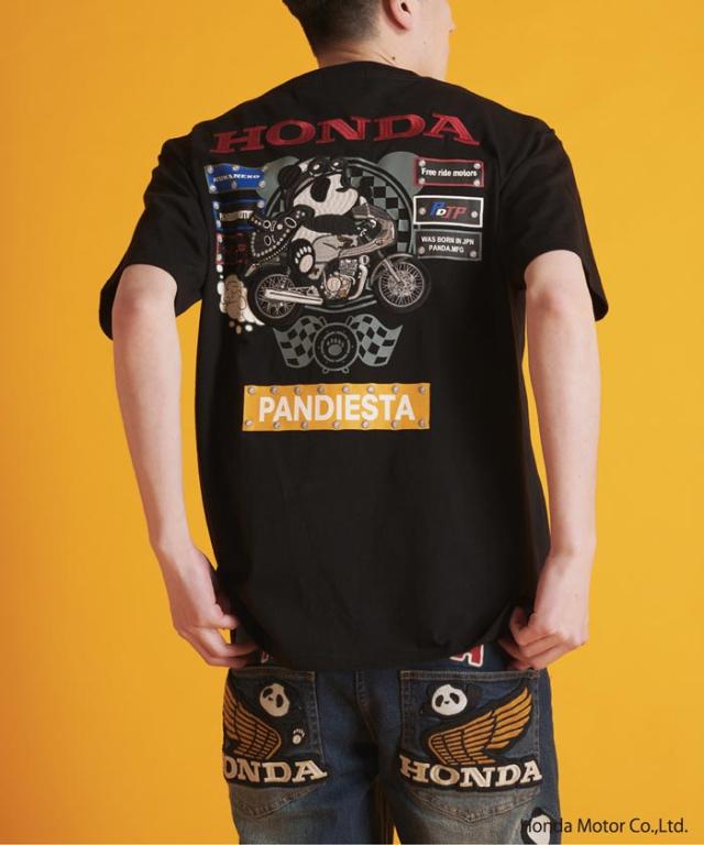 ホンダ Honda パンディエスタ PANDIESTA コラボ Tシャツ パンダ GB400TT 和柄 523502 送料無料_3