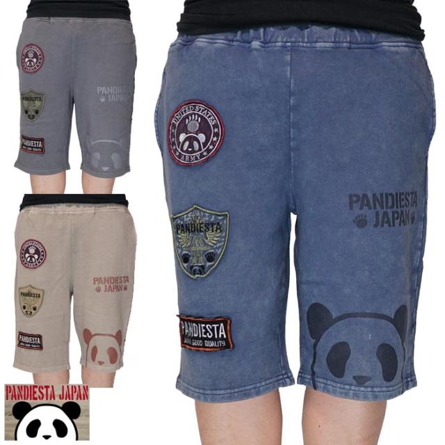 パンディエスタ PANDIESTA ショート パンツ パンダ メンズ 裏毛ピグメントワッペン付きショーツ 和柄 554962 送料無料の通販は 5,390円