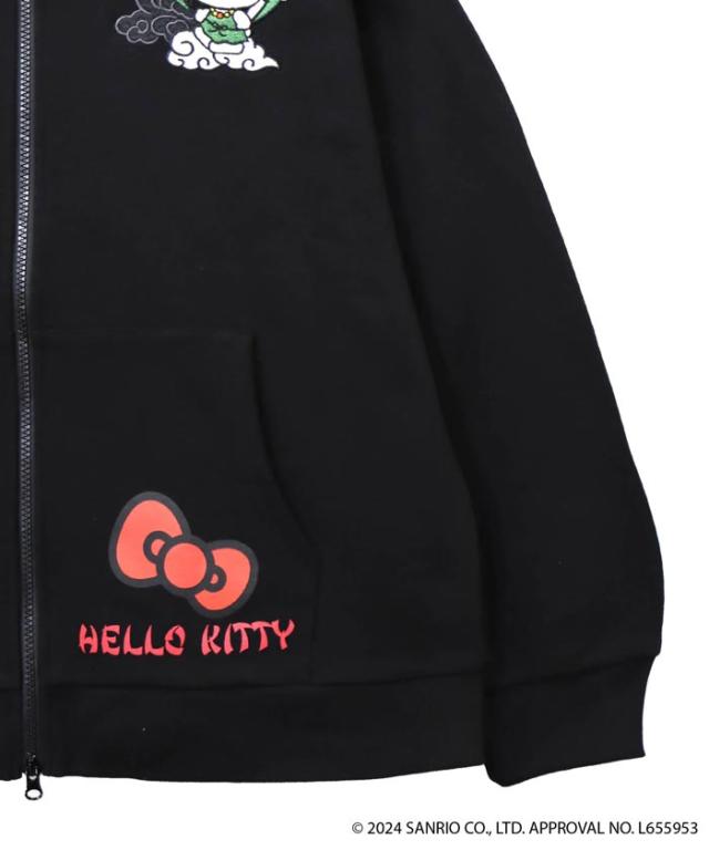 パンディエスタ PANDIESTA Hello Kitty ハローキティ コラボ パーカー メンズ レディース 熊猫風雷神 フルジップ パーカー 564406 送料無料 パンディエスタ PANDIESTA Hello Kitty ハローキティ コラボ パーカー メンズ レディース 熊猫風雷神 フルジップ パーカー 564406 送料無料