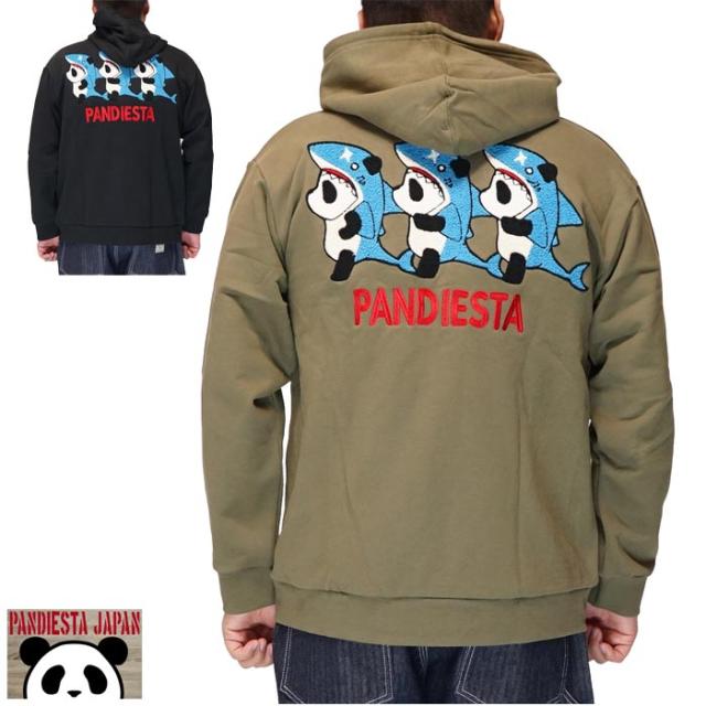 パンディエスタ PANDIESTA パーカー メンズ パンダ シャーク 裏毛 和柄 564564 送料無料