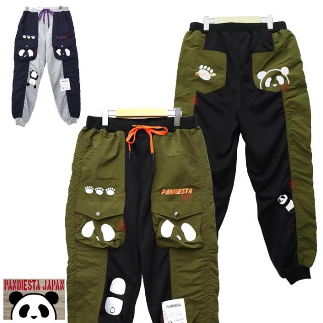 パンディエスタ PANDIESTA 切替 スウェットパンツ パンダ メンズ ユニセックス ミリタリー ナイロン 和柄 564952 送料無料の通販は