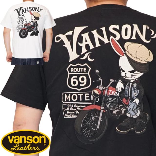 VANSON バンソン × クローズ × WORST T.F.O.A コラボ Tシャツ 半袖 メンズ デスラビット CRV-2502 送料無料