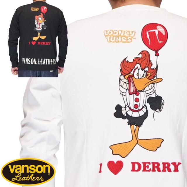 VANSON バンソン ルーニー テューンズ コラボ LOONEY TUNES 刺繍 ロングTシャツ ダフィーダック ペニーワイズ メンズ 100周年記念モデル LTV-2502 送料無料
