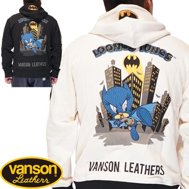 VANSON バンソン ルーニー テューンズ コラボ パーカー メンズ トゥイーティー バットマン 100周年 LTV-2503 送料無料