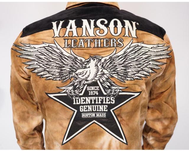 VANSON バンソン 長袖 シャツ イーグル ワンスター コーデュロイ