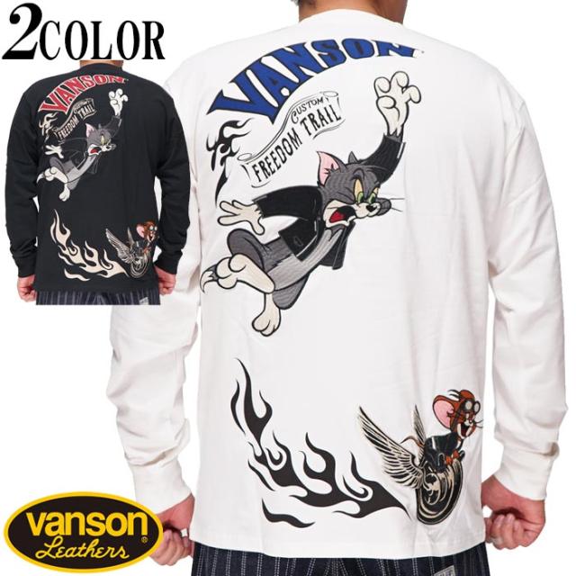 VANSON バンソン ルーニーテューンズ コラボ トムとジェリー ロング Tシャツ メンズ TJV-2234 送料無料