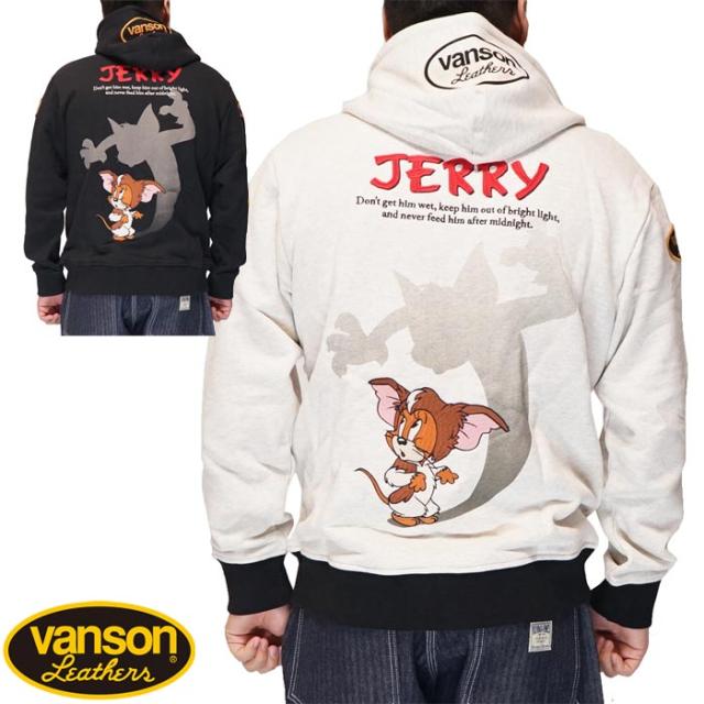 VANSON バンソン トムとジェリー コラボ パーカー メンズ ジェリー グレムリン 100周年 TJV-2504 送料無料