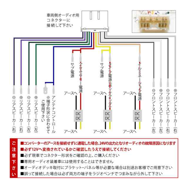 UD スペースアロー オーディオハーネス コンバーター 付き 14PIN 14ピン コネクター trah03の通販はau PAY マーケット -  イネックスショップ