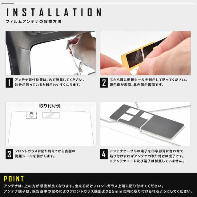 デンソーテン ＜高感度＞＜安心国内生産＞トヨタ純正ナビ　NSZT-W60 NSZD-W60 NHZA-W60G NHZN-W60G フィルムアンテナ 　端子テープセット