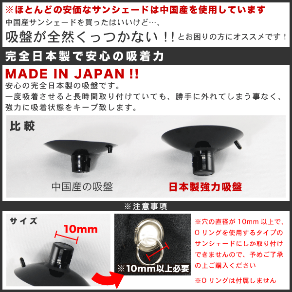 日本製 強力吸盤 車用カーサンシェード用 10個セット 吸盤単品 高品質 交換の通販はau Pay マーケット イネックスショップ