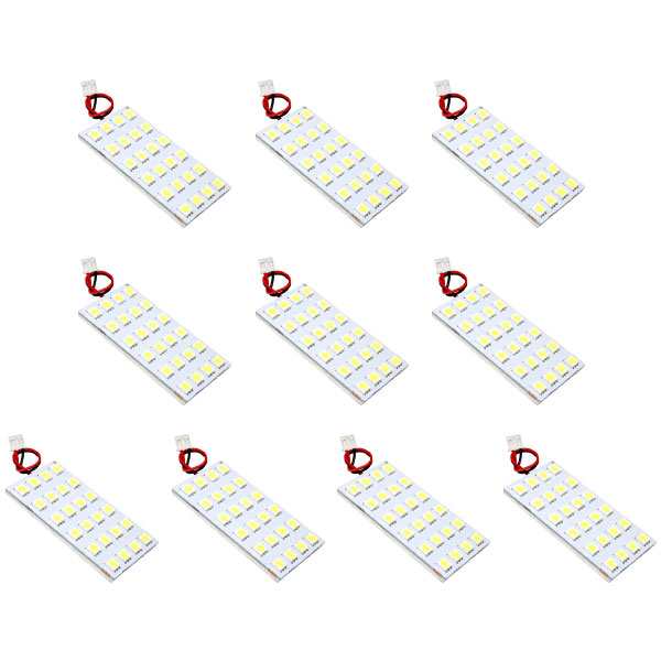 10個セット●● 24V SMD24連 4×6 LED 基板 端子形状G14 3チップ総発光数72発 ルームランプ ホワイト 大型車用｜au PAY  マーケット