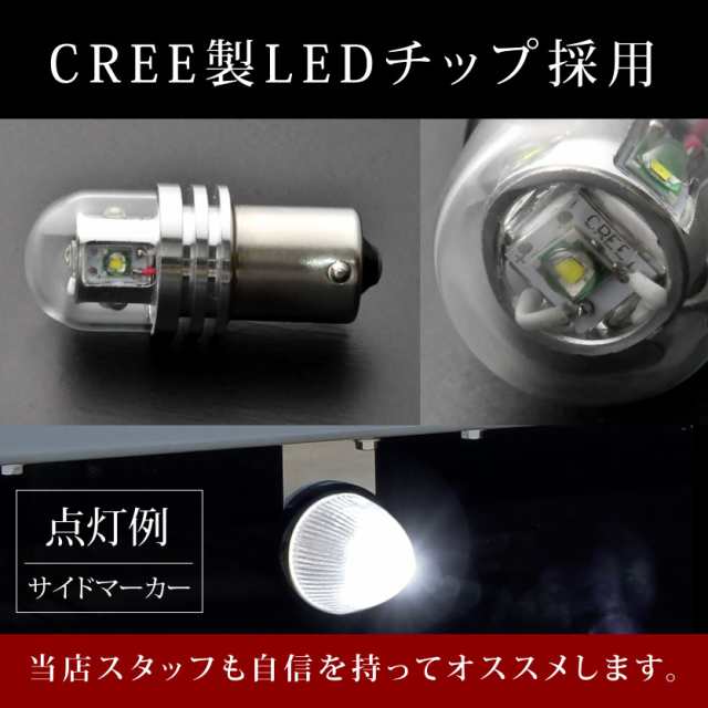 マジ明るい 24V 500ルーメン CREE S25 シングル LED球 無極性 ホワイト BA15s 1156 平行ピン 180度 トラック サイド マーカー 路肩灯の通販はau PAY マーケット - イネックスショップ | au PAY マーケット－通販サイト