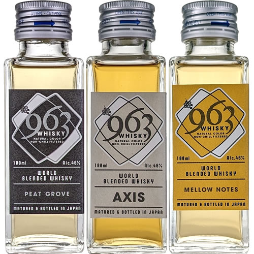  ブレンデッドウイスキー 3本セット ブレンデッドウイスキー 963 ミニボトル3本セット 100ml×3 笹の川酒造