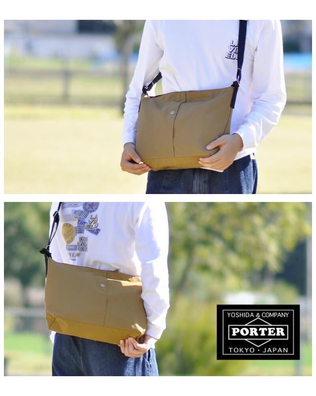 ポーター PORTER 吉田カバンポーター PORTERポーター2 PORTER 2 ショルダーバッグ Mサイズ 660-05798 コットン メンズ レディース A4 B5 A5 B6 ブラック ベージュ ポイント10倍 送料無料 誕生日プレゼント ギフト プレゼント ラッピング_13