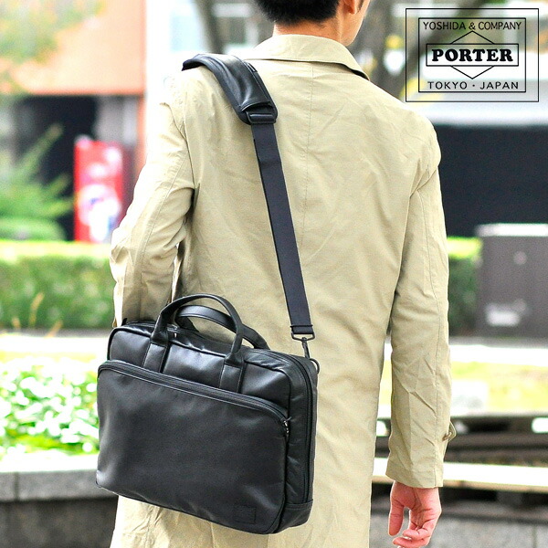ポーター PORTER 2wayブリーフケース ショルダーバッグ ビジネスバッグ TIME BLACK 146-16102 吉田カバン メンズ レディース 送料無料