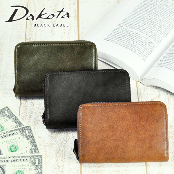 ダコタブラックレーベル Dakota black label ラウンドファスナー二つ折り財布 二つ折財布 Gaudi ガウディ メンズ レディース 626812(626802)