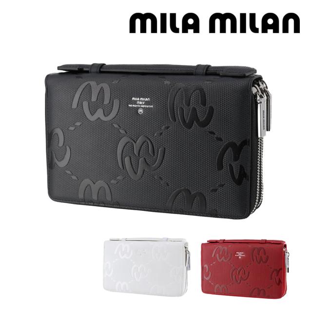 ミラ・ミラン 財布 バッグ スマートセルバッグ クラッチバッグ 長財布 ダブルファスナー mila milan ミオ 255213 メンズ レディース レザー 牛革 P10倍 送料無料 誕生日プレゼント ギフト ラッピング無料 nwar