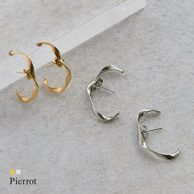ねじれデザイン イヤーカフ風 ピアス メタル レディース 夏新作 Md2 返品 交換不可 の通販はau Pay マーケット Pierrot ピエロ