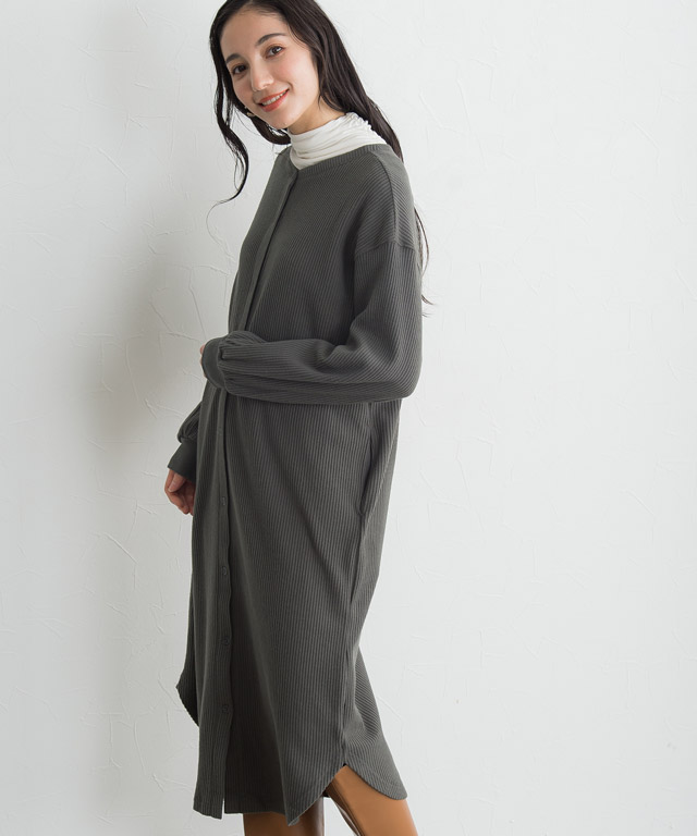 起毛ワッフル 3way ワンピース 羽織り レディース 冬新作の通販はau Pay マーケット Pierrot ピエロ