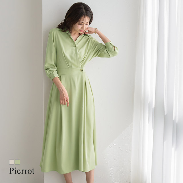 セットアップ 風 シャツワンピース レーヨン混 レディース 夏新作の通販はau Pay マーケット Pierrot ピエロ