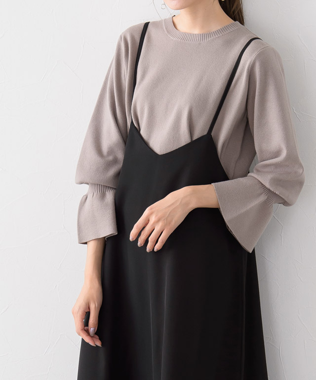 Aライン Vネック キャミワンピース ベージュ レディース 冬新作の通販はau Pay マーケット Pierrot ピエロ