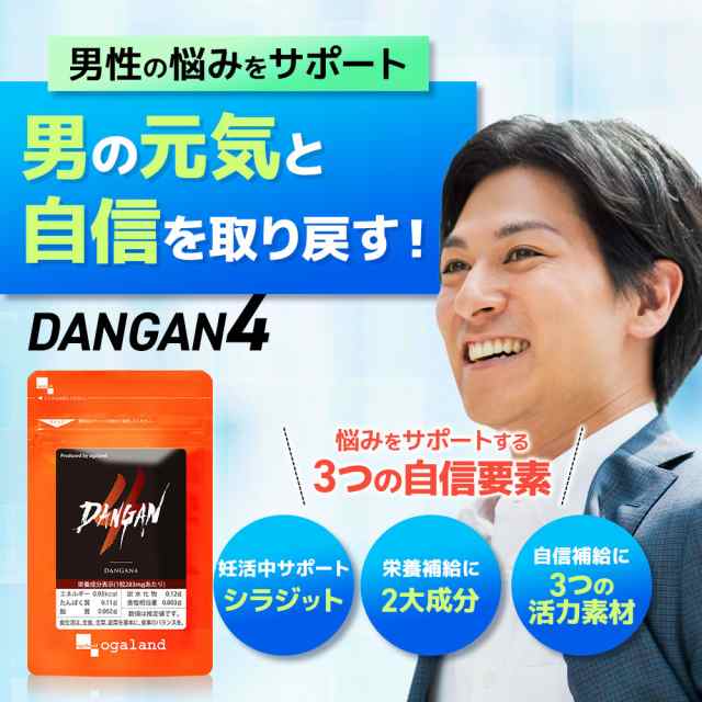 DANGAN4（約6ヶ月分） サプリメント 元気 亜鉛 マカ メンズ 妊活 男性必見 継続 モテる マムシ _JH _MEN _6K 11019