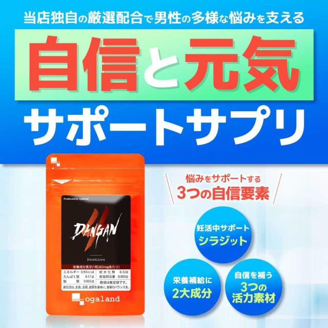DANGAN4（約6ヶ月分） サプリメント 元気 亜鉛 マカ メンズ 男性必見 継続 モテる マムシ _JH _MEN _6K 11019_9