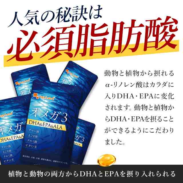 ⭐️大人気❗️⭐️ オメガ3サプリ 約６か月分×1  DHA EPA DPA えごま油