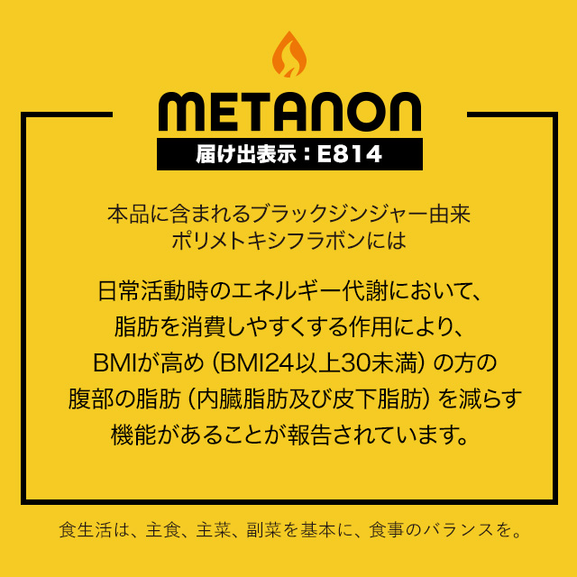 メタノン (約6ヶ月分) 機能性表示食品 ブラックジンジャー 1粒 でOK サプリ サプリメント 健康 ダイエット ダイエットサプリ 黒しょうが 送料無料 黒生姜 黒ウコン ポリメトキシフラボン 1日1粒 カルニチン ガルシニア ビタミンBビタミンB6 _6K 29005_5