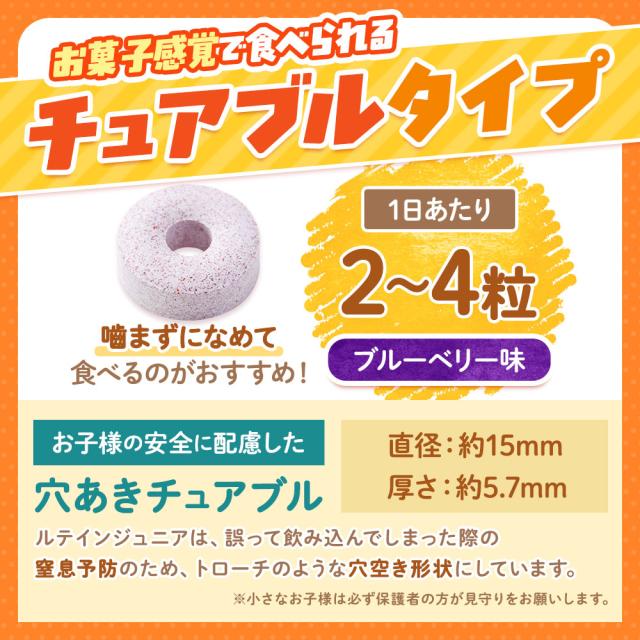 ルテインジュニア （約12ヶ月分） 送料無料 子供用 サプリ キッズ サプリメント ブルーベリー味 野菜 栄養 アントシアニン 目薬の木 ビルベリー デジタルケア ブルーライト 自然由来 DHA 乳酸菌 フローラグロールテイン オーガランド 子供 こども 目 43001_16