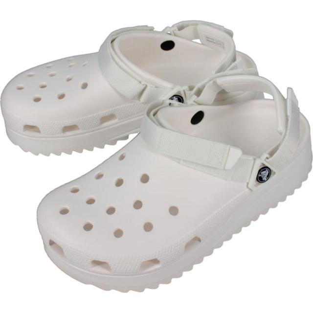 交換送料片道無料 クロックス サンダル クラシック ハイカー クロッグ CLASSIC HIKER CLOG ホワイト/ホワイト White / White 206772 143の通販は