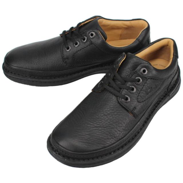 交換送料片道無料 クラークス Clarks カジュアルシューズ ネイチャー スリー Nature Three ブラックレザー 20339008 定番