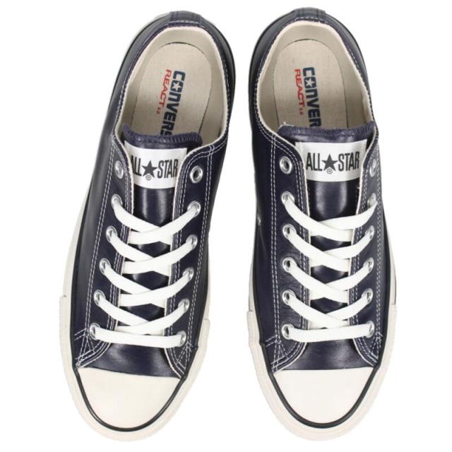 交換送料片道無料 コンバース CONVERSE スニーカー オールスター R オリーブ グリーン レザー オックス ALL STAR R OLIVE GREEN LEATHER OX ディープシー 1SD283