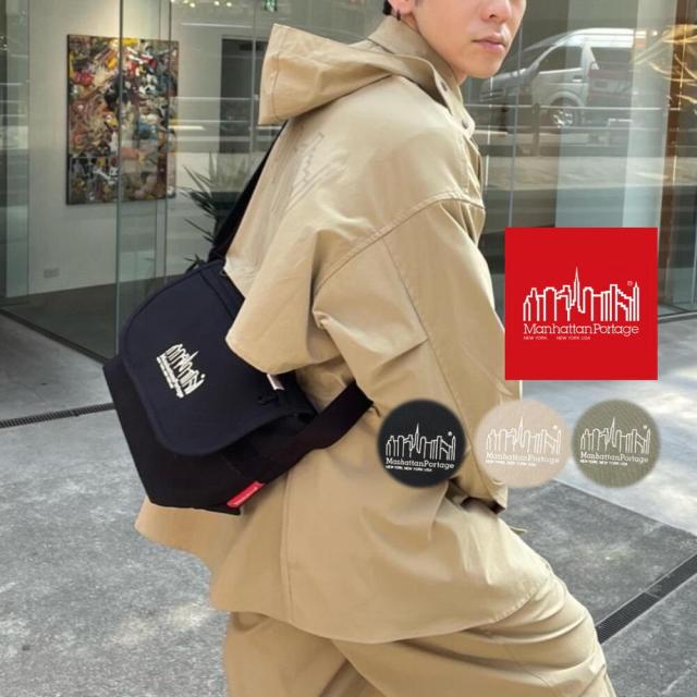 定番 マンハッタンポーテージ Manhattan Portage ナイロン メッセンジャーバッグ JR (SM) キャンバス 1605-CNVS ブラック ベージュ オリーブの通販は 13,200円