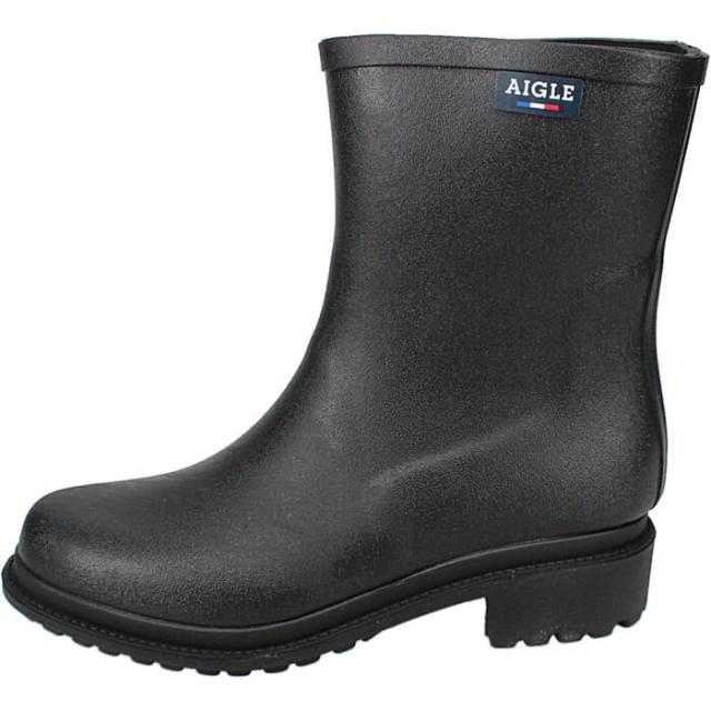 交換送料片道無料 エーグル AIGLE レディース ラバーブーツ フルフィール ミッド FULFEEL MID ノワール ZZFR113 003_1