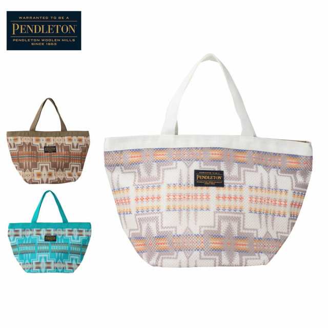 ペンドルトン PENDLETON バッグ メッシュ ミニ トート MESH MINI TOTE オフ ベージュ ターコイズ  PDT-000-231001｜au PAY マーケット