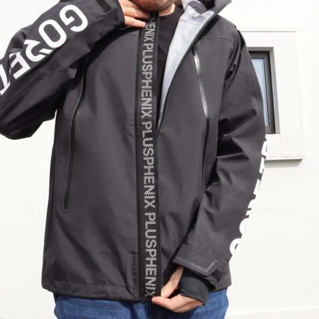 交換送料片道無料 プラス フェニックス +phenix ロゴタイプ-A ジャケット ゴアテックス LogoType-A Jacket GTX ブラック(SN90) ホワイト(SN10) POO-23007