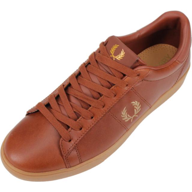 交換送料片道無料 フレッドペリー FRED PERRY スニーカー スペンサー レザー SPENCER LEATHER B4334 448 TAN タン_6