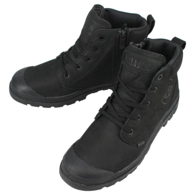 交換送料片道無料 パラディウム PALLADIUM スニーカー パンパ ライト プラス ウォータープルーフ プラス レザー ジップ ブラック 79027-008-M