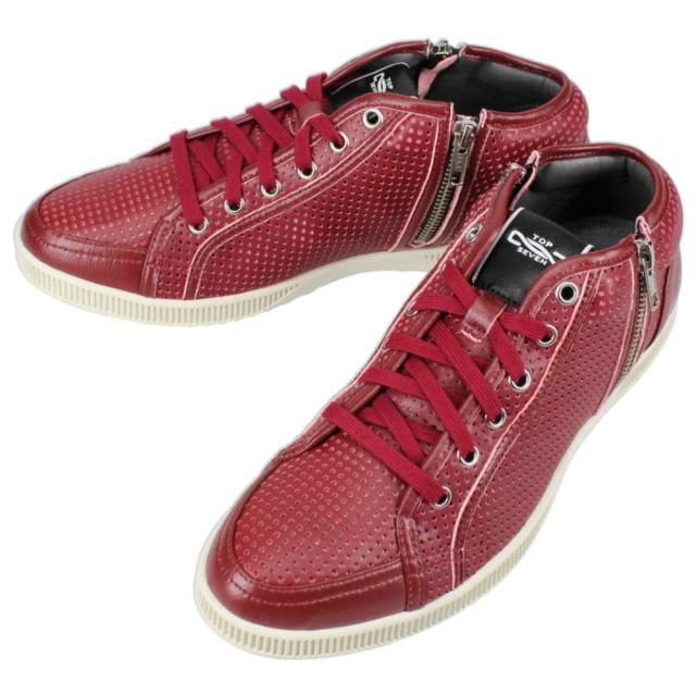 交換送料片道無料 トップセブン TOP SEVEN スニーカー T7-At2103 バーガンディー